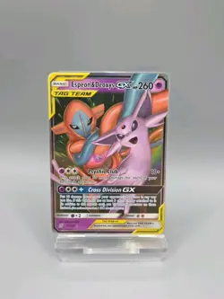 Espeon and Deoxys GX 72/236 Pokemon TCG Unified Minds Tag Team NM - Image 1