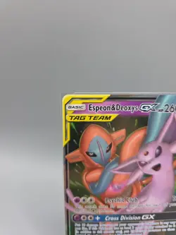 Espeon and Deoxys GX 72/236 Pokemon TCG Unified Minds Tag Team NM - Image 2