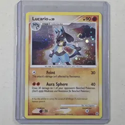 Lucario Pokemon Diamond & Pearl Base Set Holo 6/130 2007 w/ Swirl NM/LP - Image 1