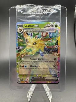 Pokemon TCG Prismatic Evolutions Leafeon EX 006/131 Stamped Surprise Box Promo - Image 1