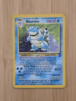 Blastoise Holo Rare 2/130 Pokemon Base Set 2 Vintage WOTC 1999 MP - Image 1