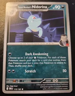 Team Rocket's Nidorina 115/182 Common Scarlet & Violet: Destined Rivals Pokemon - Image 1