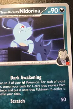 Team Rocket's Nidorina 115/182 Common Scarlet & Violet: Destined Rivals Pokemon - Image 3