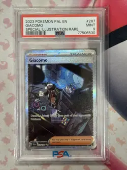 2023 POKEMON PAL EN-PALDEA EVOLVED #267 GIACOMO S.I.R PSA 9 MINT - Image 3
