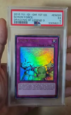2016 YUGIOh! Dragons of Legend 3 DRL3-EN020 Scrum Force 1st Edition PSA 5 EX - Image 1