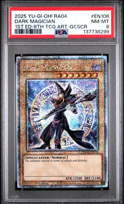Dark Magician RA04-EN106 1st Edition 8th QCR Yugioh PSA 8 *299 - Image 1