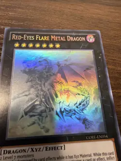 Yu-Gi-Oh TCG Red-Eyes Flare Metal Dragon 1st Edition CORE-EN054 Ghost Rare - Image 3