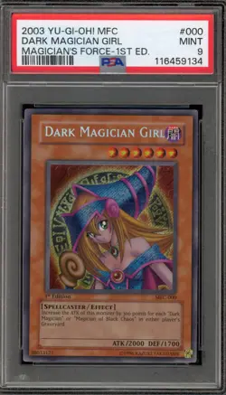 Yu-Gi-Oh! Dark Magician Girl Magician's Force 1st Ed Secret Rare MFC-000 PSA 9 - Image 1