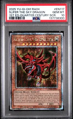 Slifer The Sky Dragon RA04-EN117 1st Edition QCR Yugioh PSA 10 *300 - Image 1