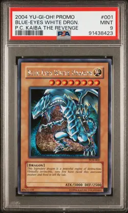 Blue Eyes White Dragon PCK-001 Secret Rare Promo Yugioh PSA 9 *423 - Image 1