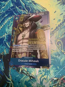 Dracule Mihawk (OP11 Release Event Winner) P-081 One Piece Promotion Cards Foil - Image 1