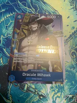 Dracule Mihawk (OP11 Release Event Winner) P-081 One Piece Promotion Cards Foil - Image 2