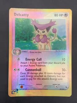 Pokemon Card: Delcatty REVERSE HOLO 29/109 EX Ruby & Sapphire - Image 1