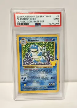 2021 Pokemon Celebrations Lot of 2 PSA 9 MINT Cards: Blastoise and Groudon - Image 2
