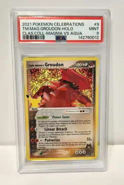2021 Pokemon Celebrations Lot of 2 PSA 9 MINT Cards: Blastoise and Groudon - Image 3