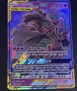 Pokemon TCG Trevenant & Dusknoir GX TAG TEAM Holo Card SM217 English Basic - Image 1
