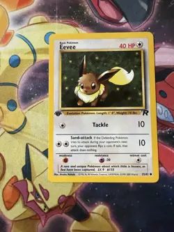 Pokemon Card Eevee 55/82 1st Edition Non Holo - Team Rocket - Image 1