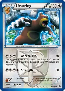 Ursaring 76/101 Plasma Blast Pokemon Card NM - Image 1
