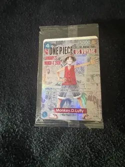 One Piece Monkey D. Luffy US Voyage College Basketball Promo Card Sealed - Image 1