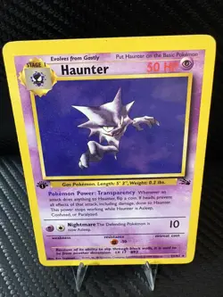 Pokemon Haunter 1st Edition Base Set 21/62 WOTC Vintage Card LP - Image 1