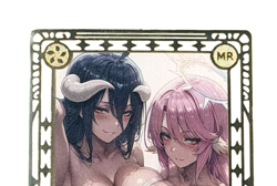 Goddess Story: Albedo & Elysia Non Serial Rare Spicy Metal Anime Waifu CCG Card - Image 2