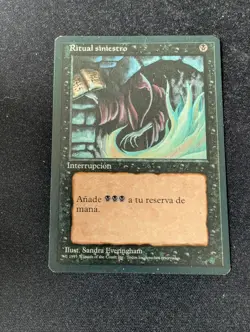 1x Dark Ritual MTG Magic the Gathering 4th Edition FBB LP Italian - Image 1