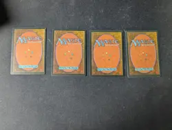 4x MTG Mountain FBB Black border Japanese LP - Image 2