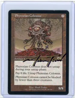 Phyrexian Colossus Urza's Saga Rare Shadow Signed Artist Proof MTG - Image 1
