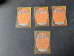 3x MTG FBB Black border basic lands 3x swamp 1x island Japanese LP - Image 2