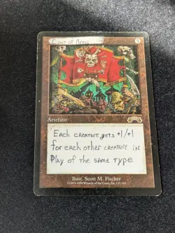 1x Coat of Arms MTG Magic the Gathering Exodus Damaged Alteration - Image 1