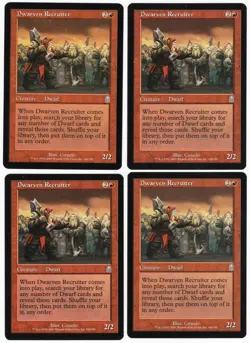 Dwarven Recruiter x4 4x 2001 Odyssey PLAYSET Red Uncommon Creature MTG NM AZ1 - Image 1