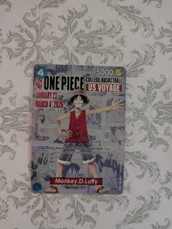 Bandai One Piece CCG Monkey D. Luffy US Voyage Promo Card JI 5000 Attack - Image 1