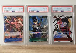 PSA 10 SEQUENTIAL - Luffy Sabo Ace WINNER - One Piece 3rd Anniversary 3 Brothers - Image 1