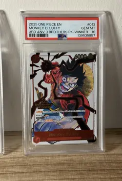 PSA 10 SEQUENTIAL - Luffy Sabo Ace WINNER - One Piece 3rd Anniversary 3 Brothers - Image 3