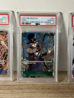 PSA 10 SEQUENTIAL - Luffy Sabo Ace WINNER - One Piece 3rd Anniversary 3 Brothers - Image 4