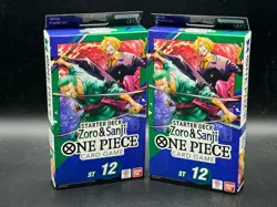 x2 One Piece CCG Zoro & Sanji ST-12 Starter Deck Sealed New BANDAI ENGLISH - Image 1