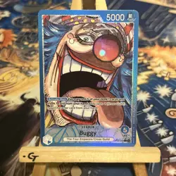 Buggy OP09-042 Leader Alt Art Emperors In The New World One Piece English - Image 1