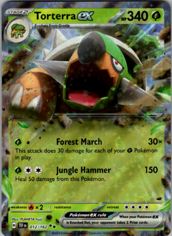 Torterra ex - 012/162 - Pokemon Temporal Forces Ultra Rare Card NM - Image 1