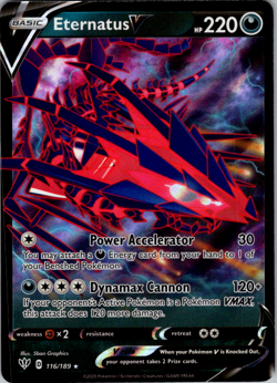 Eternatus V - 116/189 - Pokemon Darkness Ablaze Sword & Shield Rare Card NM - Image 1