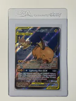 Unified Minds Raichu and Alolan Raichu GX Tag Team Alternative Art Card 221/236 - Image 2