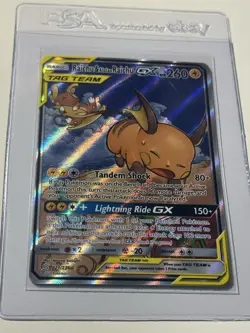 Unified Minds Raichu and Alolan Raichu GX Tag Team Alternative Art Card 221/236 - Image 3