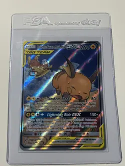 Unified Minds Raichu and Alolan Raichu GX Tag Team Alternative Art Card 221/236 - Image 4