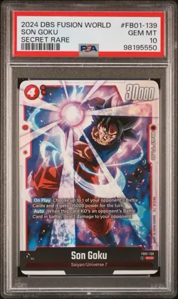 Dragon Ball Super Card Game Son Goku Awakened Pulse FB01-139 SCR PSA 10 - Image 1