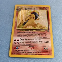 Vtg Pokemon Card 2000 Neo Genesis Typhlosion 17/111 Holo Rare WOTC MP - Image 2