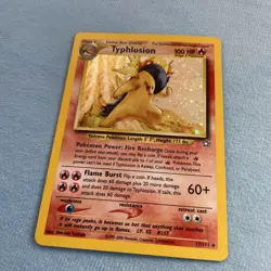 Vtg Pokemon Card 2000 Neo Genesis Typhlosion 17/111 Holo Rare WOTC MP - Image 3