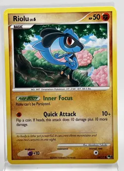 Riolu 16/17 2008 Pokemon Card POP Series 8 LP - Image 1