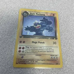 Dark Machamp 10/82 Pokemon Card Holo First Edition Team Rocket 1st Edition LP - Image 4