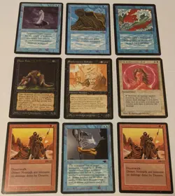 MTG Lot 9 LP Old Vintage Cards Alpha, Beta, Arabian Nights, Dark, POWER ARTIFACT - Image 1