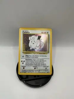 Pokemon TCG Clefairy 5/102 Base Set Holo Rare 40 HP 1999 Basic Card Stock - Image 1