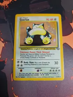 Pokemon TCG Card Snorlax Jungle Set 11/64 Holo Rare 1999 WOTC HP - Image 1